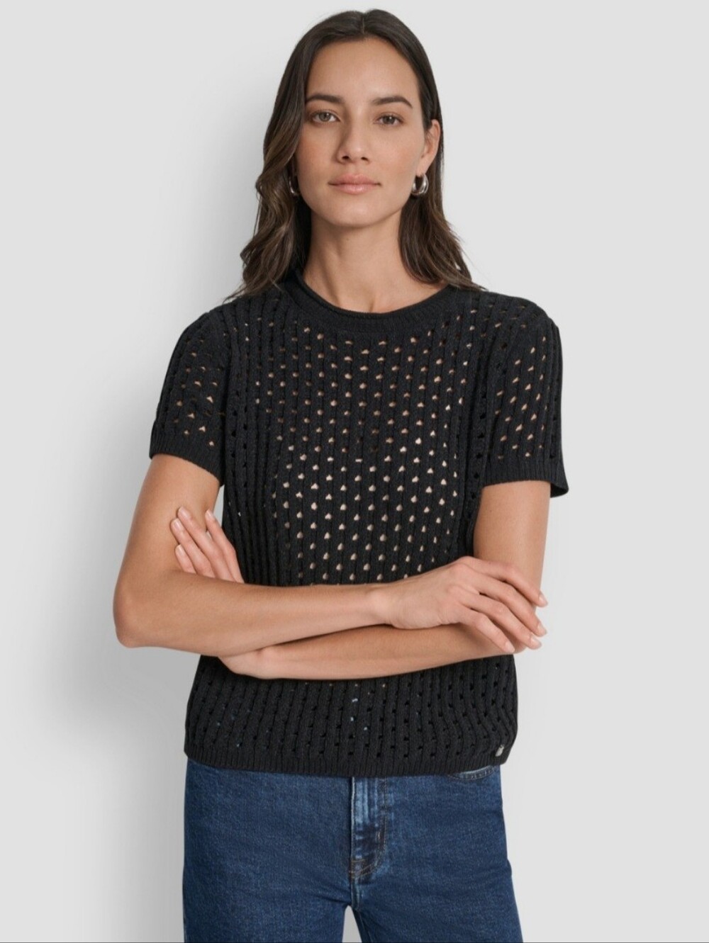 NEW DKNY Olive Green Knit Top